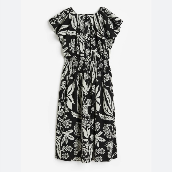 Midi Length Crinkle Cotton Dress size L - Picture 3 of 9